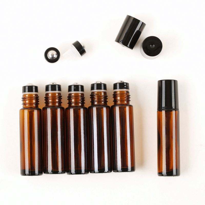 High Quality 5ml Bottle Roller 10ml Amber Roll on Glass Bottle Roller Perfume Bottle