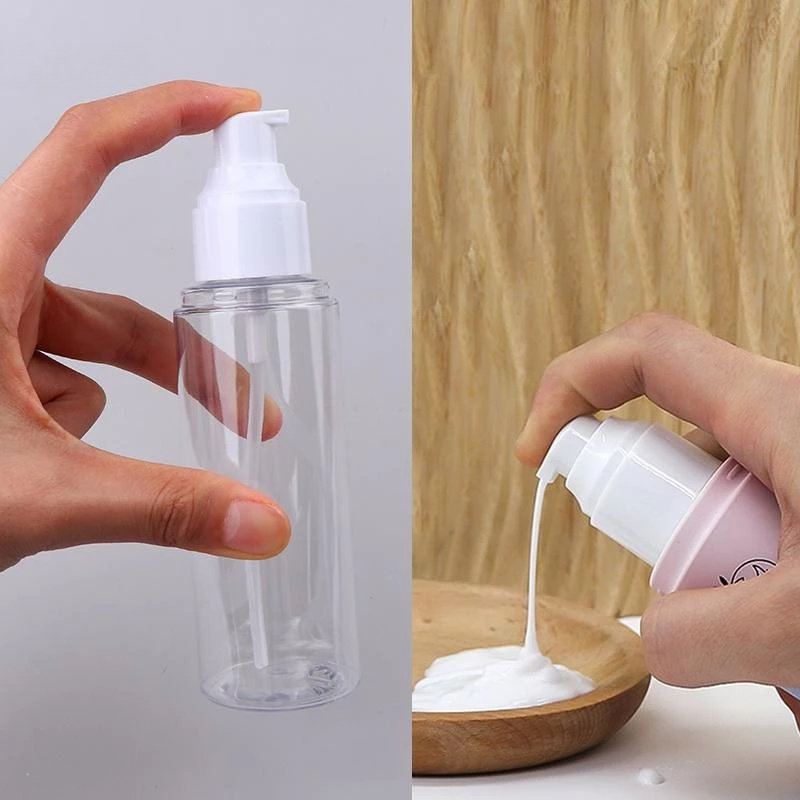 100ml 150ml 200ml Plastic Skincare Lotion Bottle with Pump Perfume Mist Pump Bottle for Shampoo Conditioner Shower Gel Cleansing