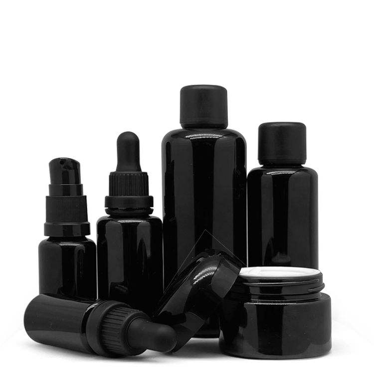 100ml Spray Glass Lotion Toner Set Bottles  with Pump