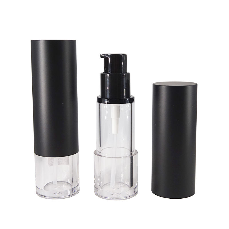 Custom Size Elegant Plastic Cylinder Gradual Color Change 3D Print Makeup Lotion Cream Bottle With Pump Head