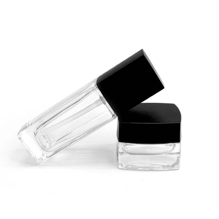 frosted glass body cream pump lotion bottle