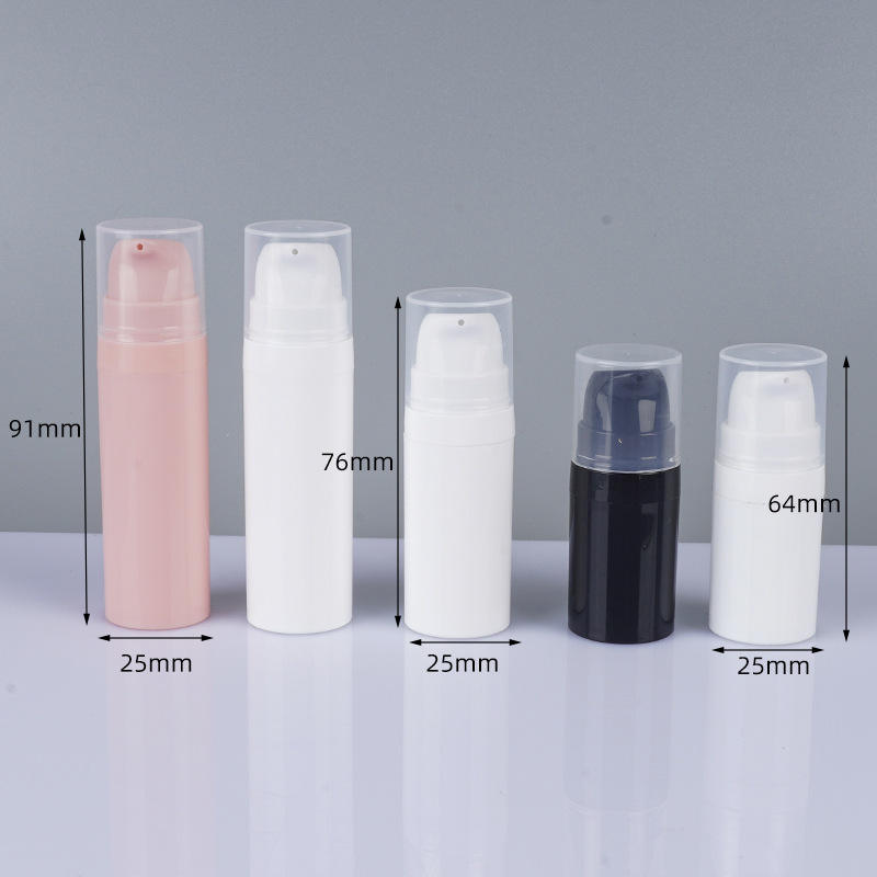 Portable Black Airless Pump Bottle Fine Dispensing Rose Gold Lotion Pump Bottle Lotion Packaging Bottle for Outdoor Travel