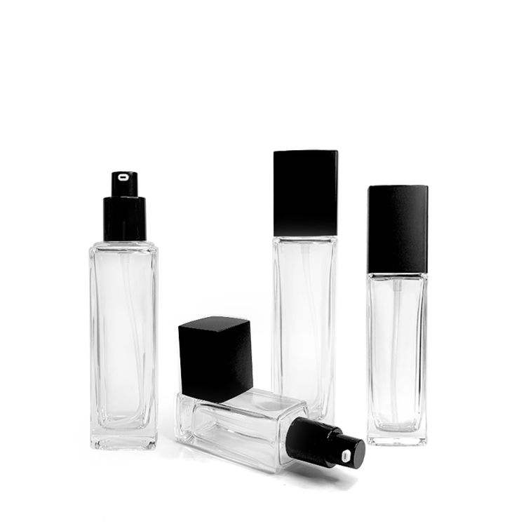 Wholesale Skincare Packaging Set Empty Lotion Pump Glass Bottle and Jar Cosmetic Cream Bottle with Plastic Pump