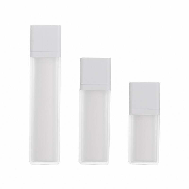 Refillable Matte Cosmetic Vacuum Lotion Bottle with Four-Square Essence Eye Cream Rotary Dispenser