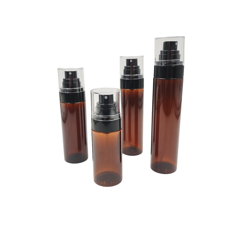 60ml 80ml 100ml 120ml Mist Spray Bottle Amber Brown  Cosmetic Plastic Bottle 120ml 150ml Perfume Makeup Mist Sprayer Bottle