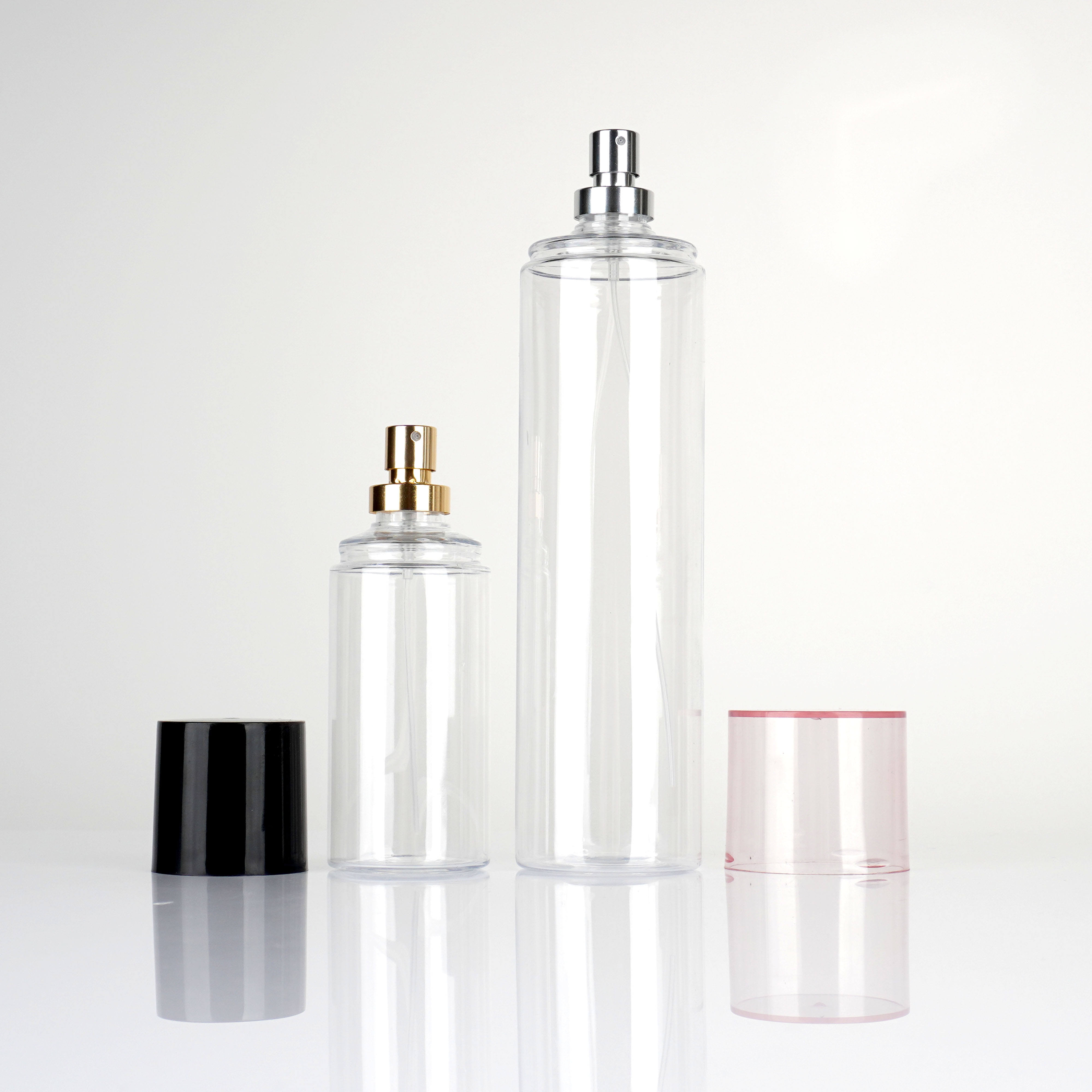 Luxury Wholesale PET Plastic 88ml and 250ml Perfume Body Spray Bottles with Design Pump Empty