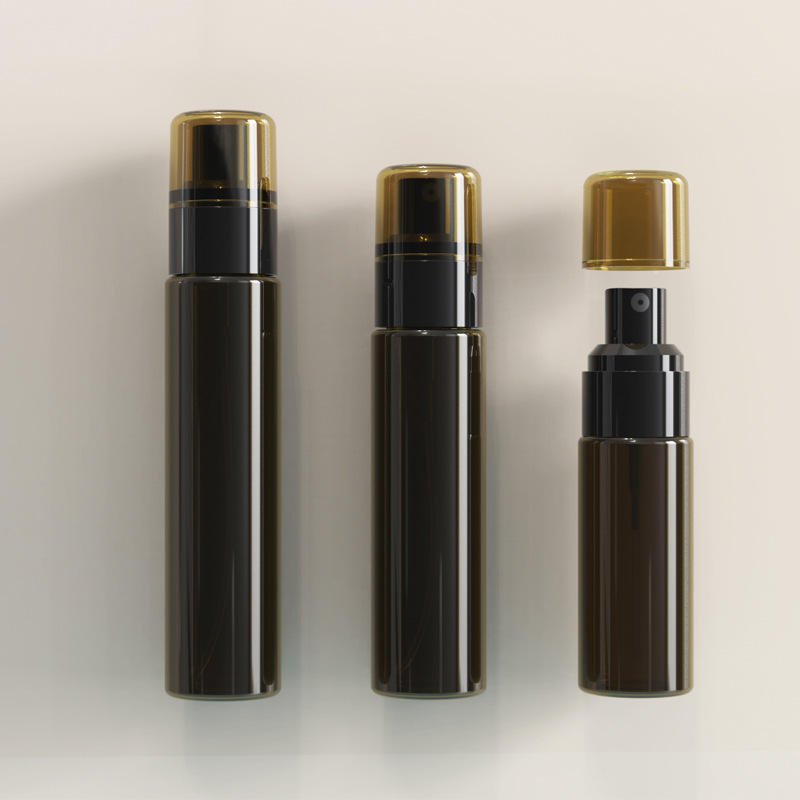 Wholesale Empty 30ml Plastic Perfume Spray Bottle 50ml 60ml Brown Opaque Mini Fine Mist Spray Bottle