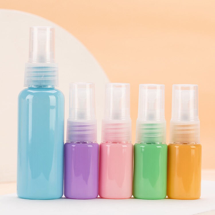 Wholesale Plastic Mini Perfume Empty Spray Bottle Pink Purple Cute 10ml 30ml 50ml Colorful Spray Bottle