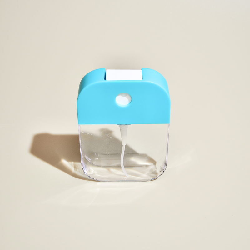 White Plastic Card Bottles for Perfume Mist Spray 30ml 40ml 50ml Square Shape with Spray Pump Cap for Perfume Atomizer