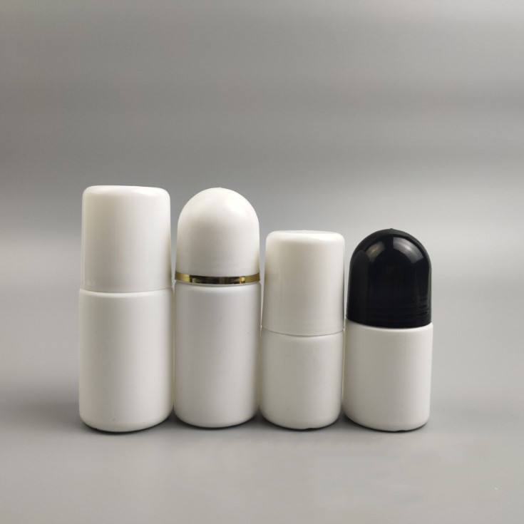 1oz 2oz Roller Bottles 30ml 50ml 60ml 100ml Round Cylinder Empty Refillable Deodorant Perfume Roll on Bottle With Plastic Cap