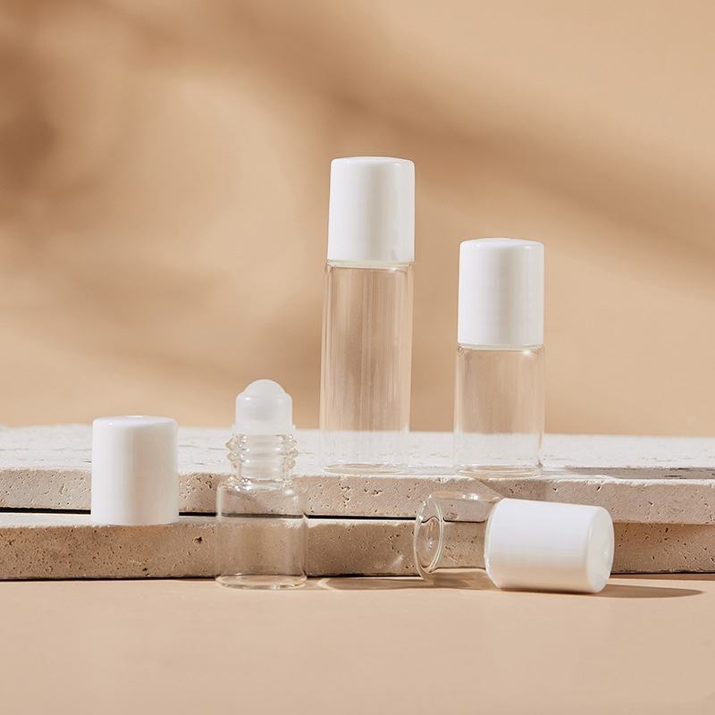 5ML Perfume Oil Roll on Bottle 10ML Clear Glass Roll on Bottle With Plastic Roller
