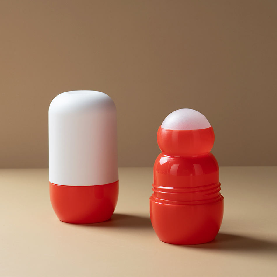 EU-Beauty Free Samples Plastic Roll on Bottle 50ml Deodorant Stick Container Roller Bottle for Essential Oil