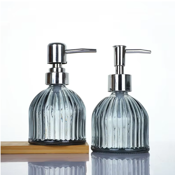 Factory 200ml Eco - Friendly Glass Pump Bottle: Customizable Dispenser for Colorful Hand Sanitizer & Shampoo