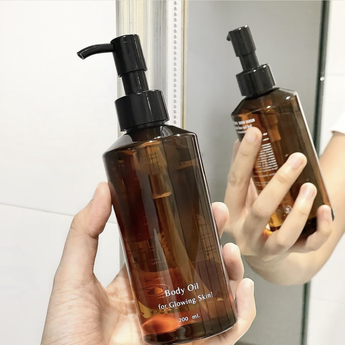 Fast Shipping Wholesale Empty Press Pump Body Oil Bottles 200ml Amber Color Oil Dispenser Plastic Bottle for Oil