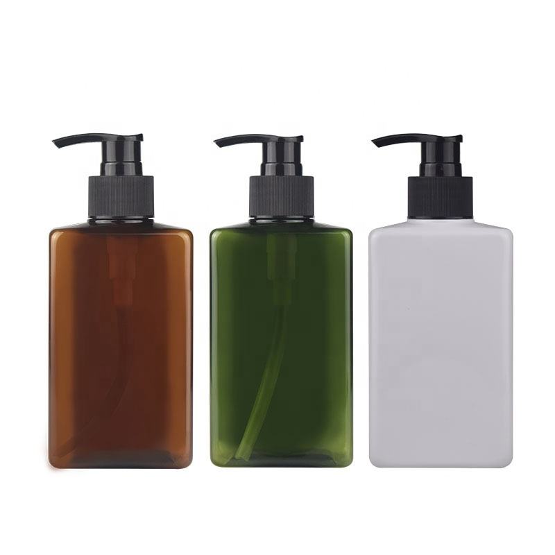 New Design 10oz Plastic Bottle with Plastic Cap Pump Head Plastic Press Bottle 