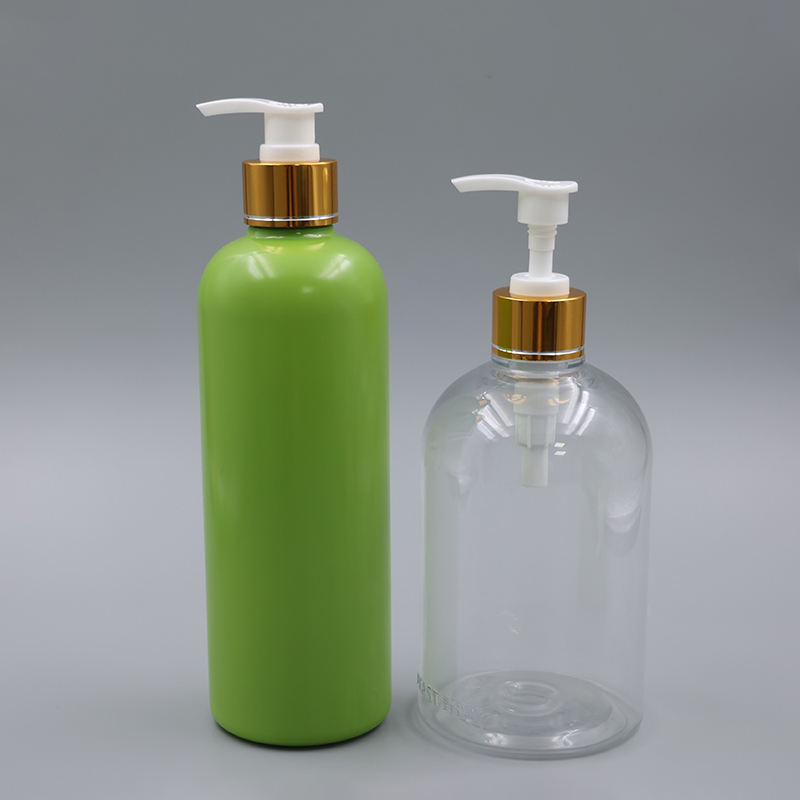 Manufacturer Supplies 300ml Eco-Friendly PET Plastic Shampoo Bottle With Aluminum Lotion Pump for Plastic Bottle