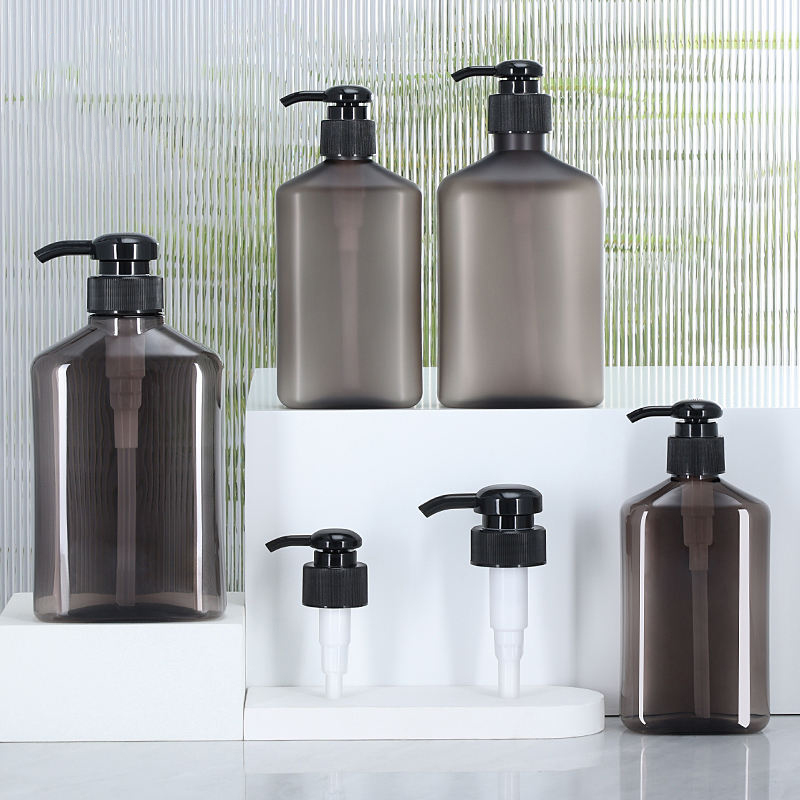 PET Packaging Scrub 250ml Men's Care Dispenser Pressed Bottle 500ml Bath Dew Shampoo Bottle in Stock