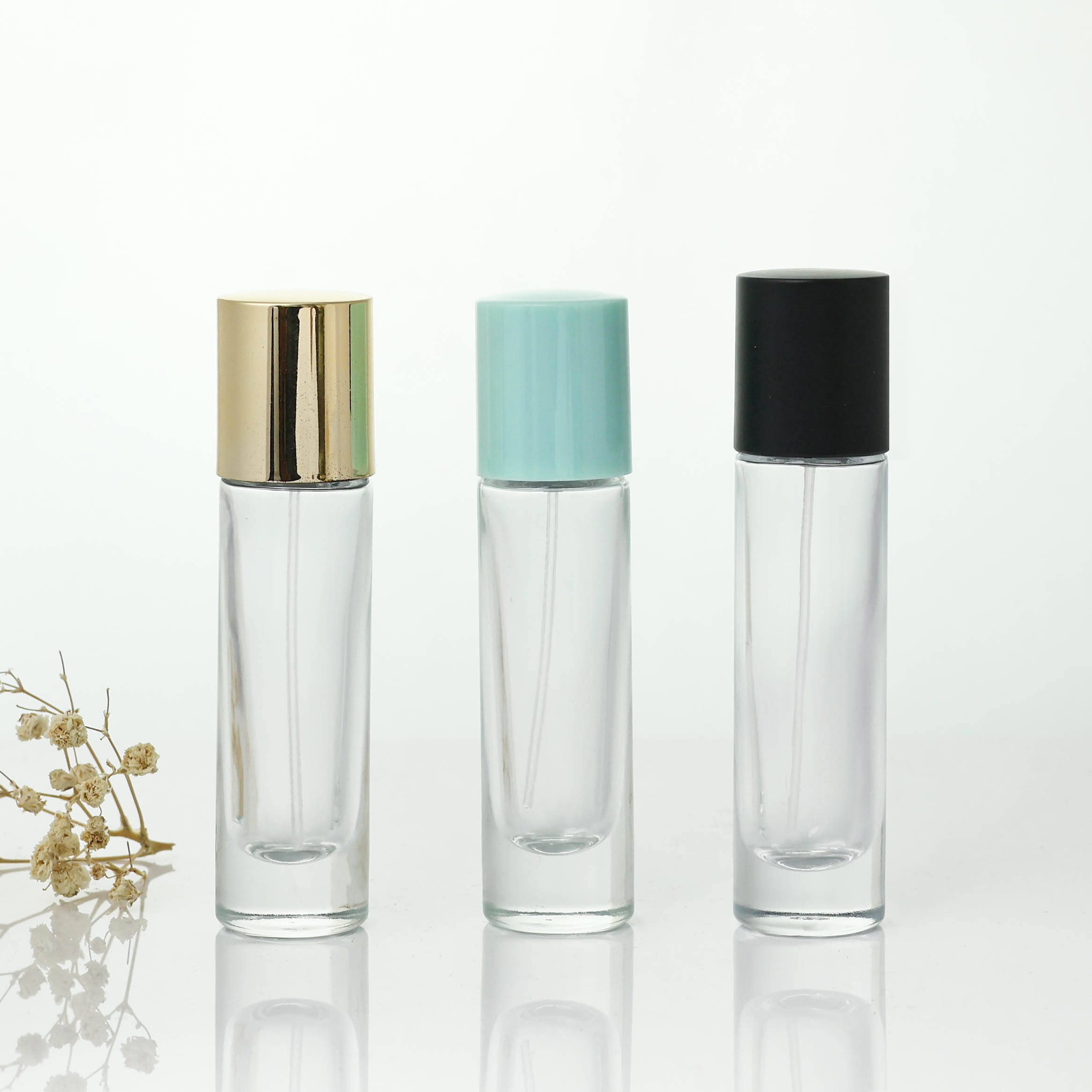 10ml 15ml Crimp Perfume Bottles Thick Bottom Empty Refillable Slim Glass Perfume Bottle