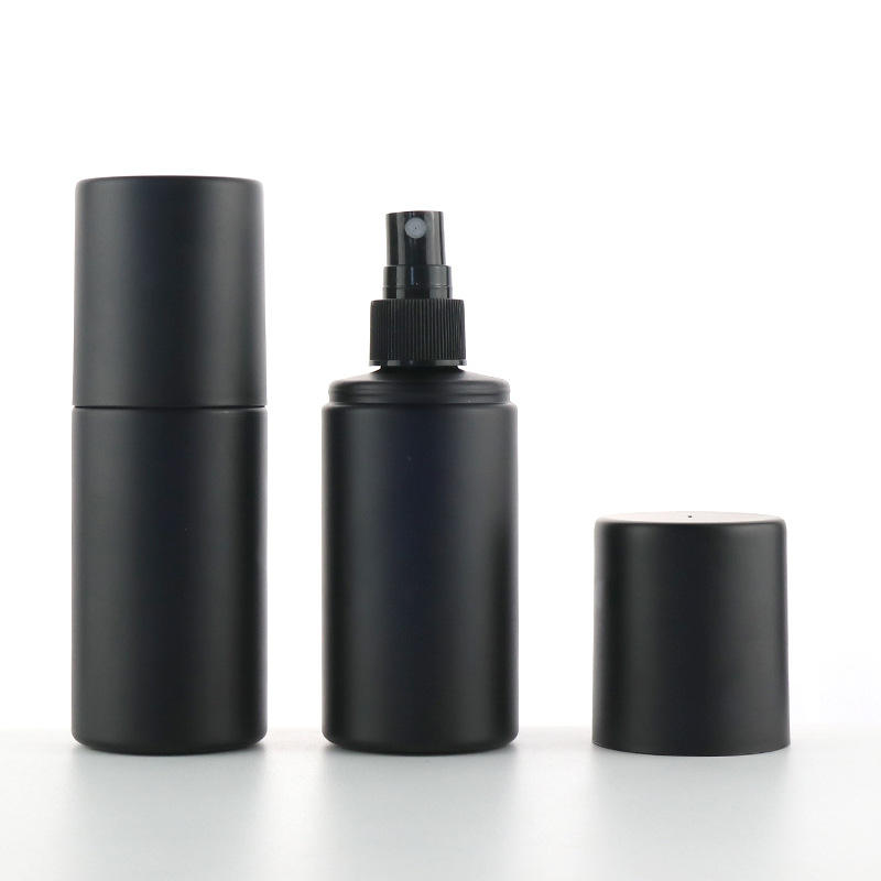 120ml 4oz 100ml 150ml 200ml Empty PET HDPE Matte Black Fine Mist Plastic Cosmetic Pump Spray Bottle  for Skincare and Alcohol