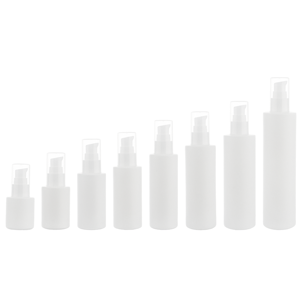 20ml 30ml 40ml 50ml 60ml 80ml 100ml 120ml Matte White Bottle Design Cosmetic Glass Bottles Lotion Pump Glass Bottles