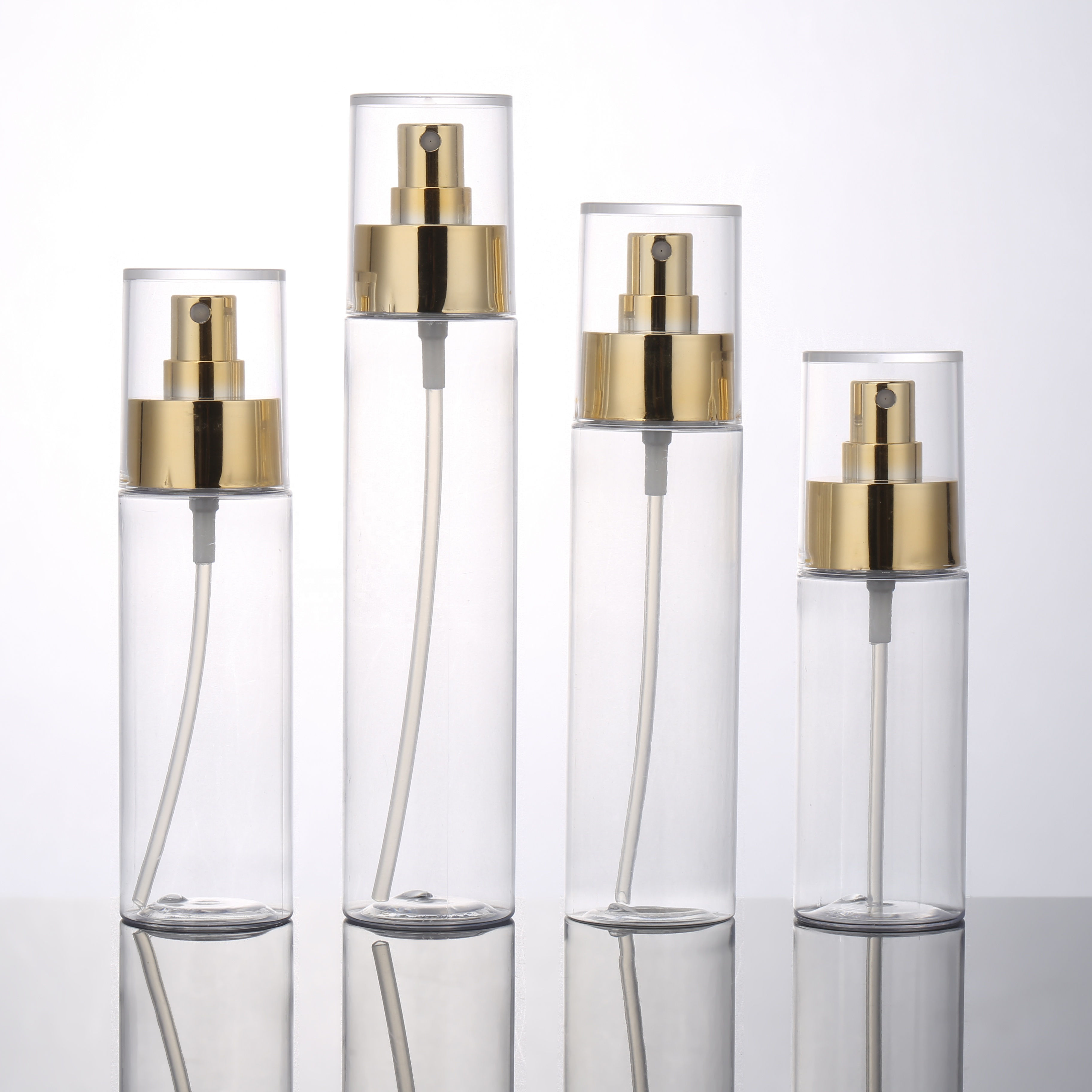 Hot Selling Room Spray Bottle Luxury Wholesale  80ml 100ml 120ml 150ml Gold Lid Spray Bottle Pet Fine Mist Spray Bottle