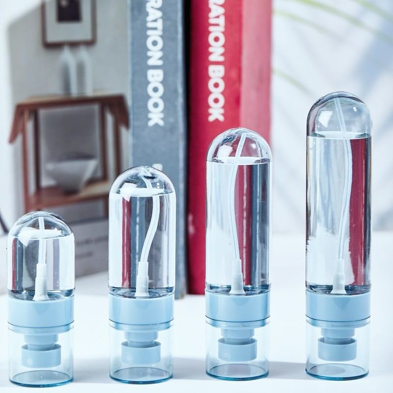 New Style 60ml 80ml Round Head Clear Bottle Skincare Cosmetics Fine Mist Spray Bottle Inverted Plastic Bottle with Cap