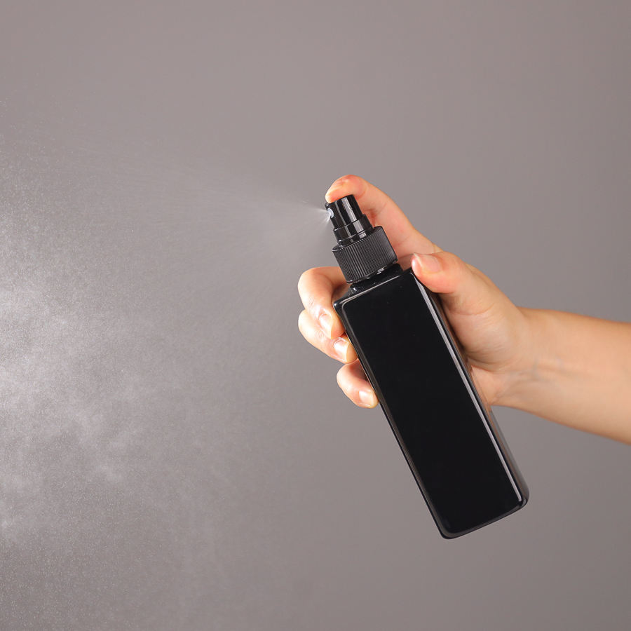 Custom Color 30ml 60ml 250ml 500ml Empty PET square Mist Spray Pump Bottles Plastic Home Spray Bottles 