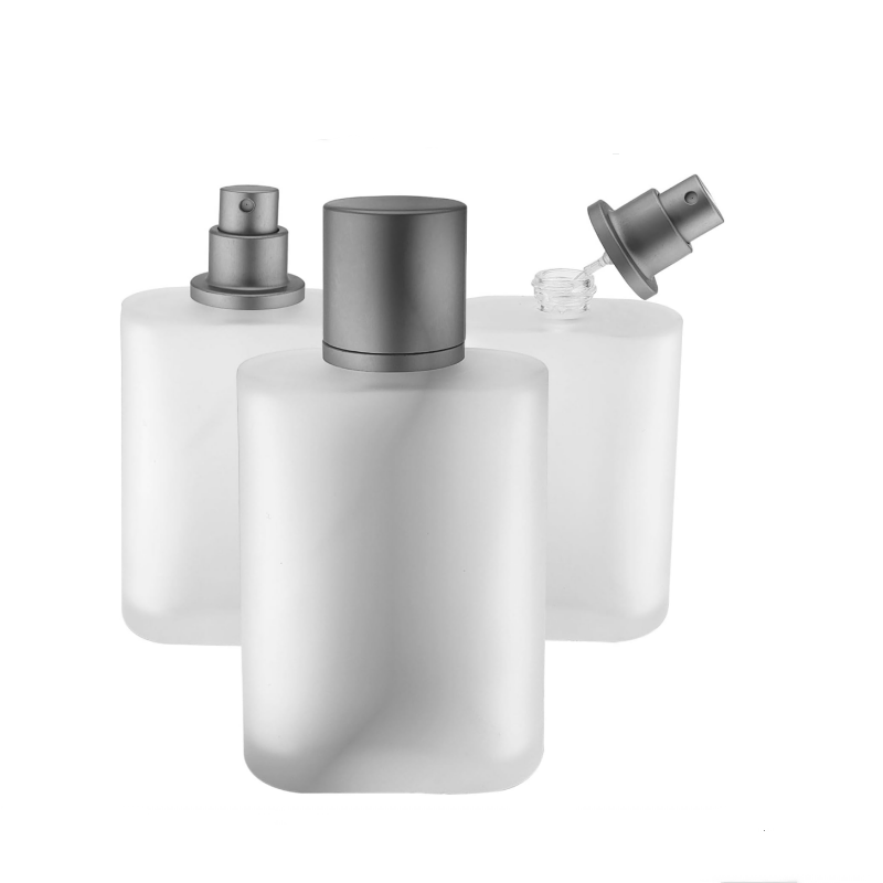 100ml Frosted Glass Perfume Atomizer Spray Bottle Empty Refillable with Pump Sayer Carton Packed