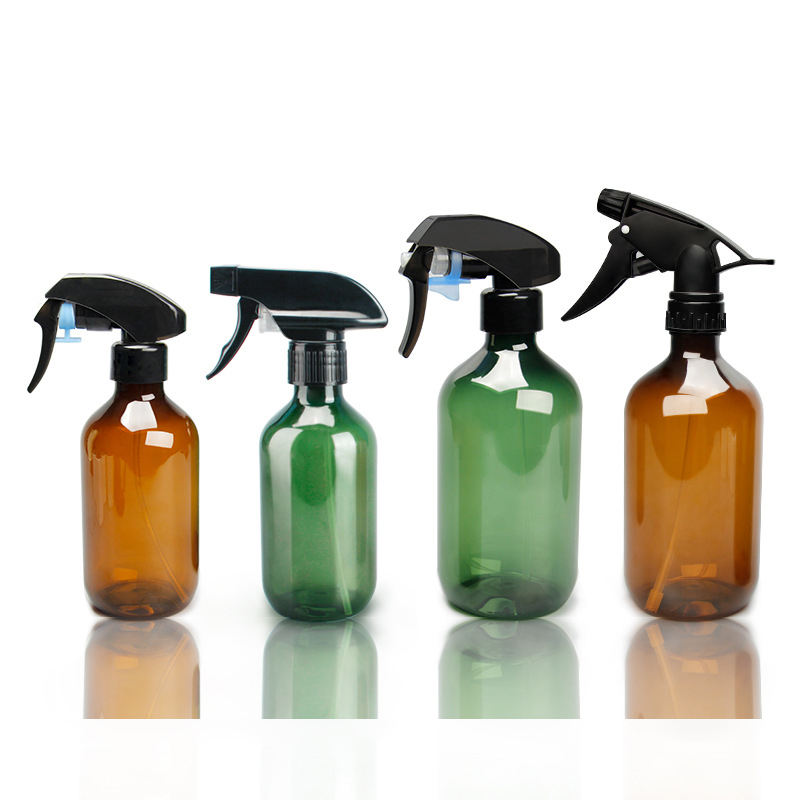 Cosmetic Pet Bottle  300ml 500ml Custom Plastic Sprayer Head Screw Nozzle Trigger Spray