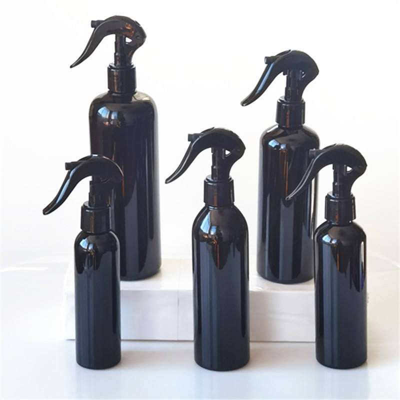 Professional PET Plastic Spray Bottle with Fine Mist Luxury High Quality 150/200/250/300/500ML Black Pump Sprayer Directly Stock