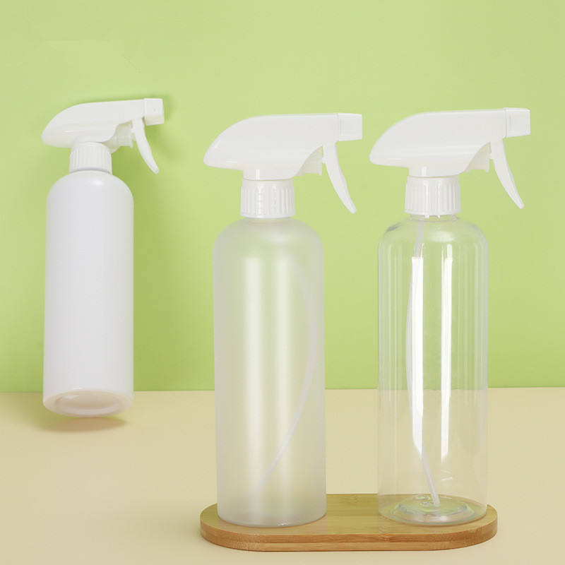 Spot Supply Trigger Spray Bottle with Pump Cap 100ml 300ml PET Body Black and White Straw Bottle for Lotion