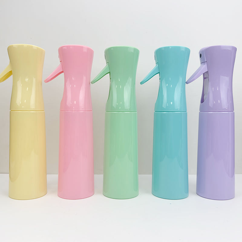 Wholesale 50 pink Green White Plastic Misty Trigger Water Sprayer Bottle for Salon Barber Hair Fine Mist Continuous Spray Bottle