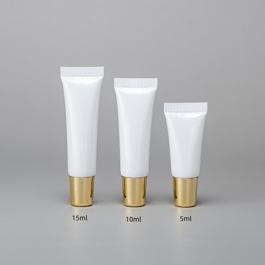Cosmetics lip glaze lip color lipstick empty tube extrusion plug white 5/10/15g hose empty tube manufacturer sales