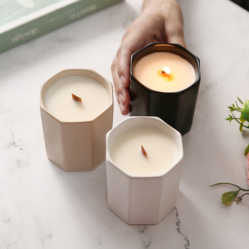 Sweet donut candle jar aromatherapy candle cup porcelain candle jar