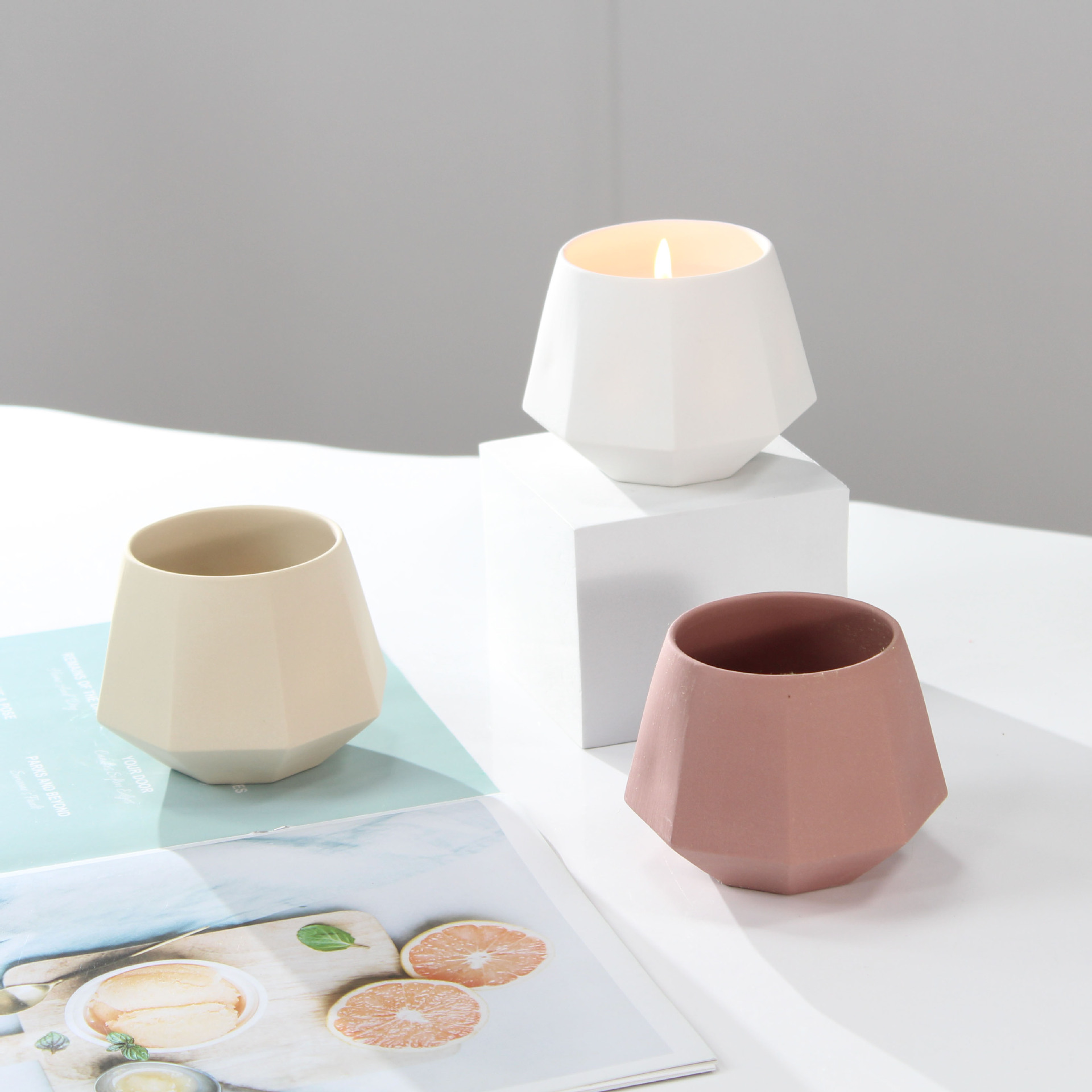 350ml creative ceramic aromatherapy candle jar 