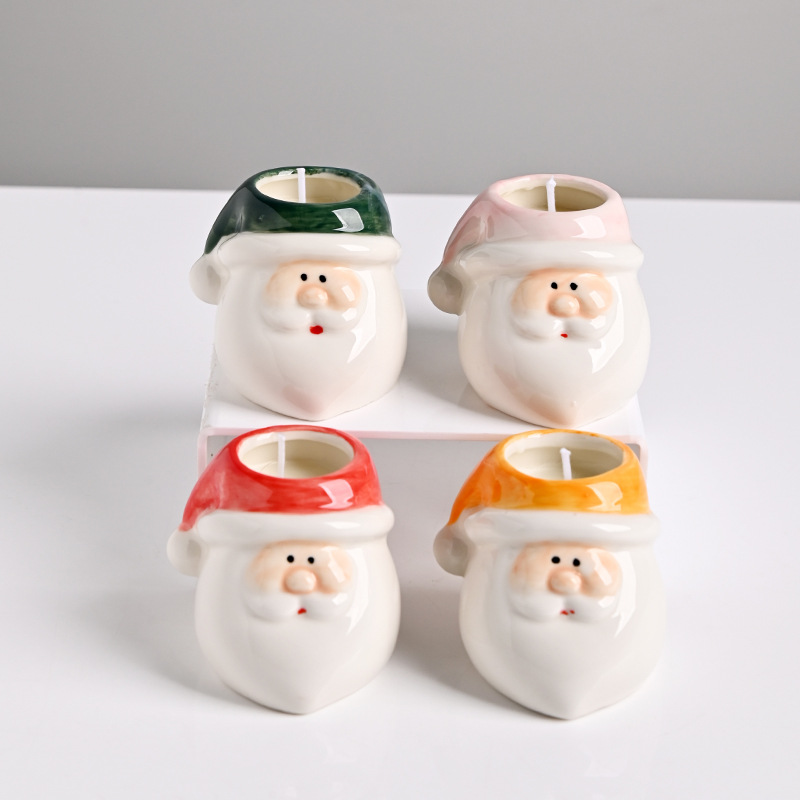 Santa Claus candle cup home creative candle stand candle jar