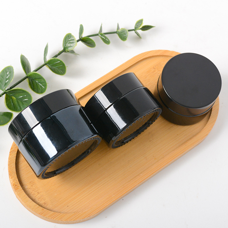 Travel package black cosmetic packaging 20ml facial mask cream jar?