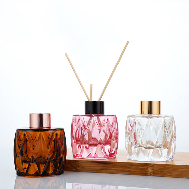 Transparent glass fragrance bottle cosmetic packaging diffuser bottle