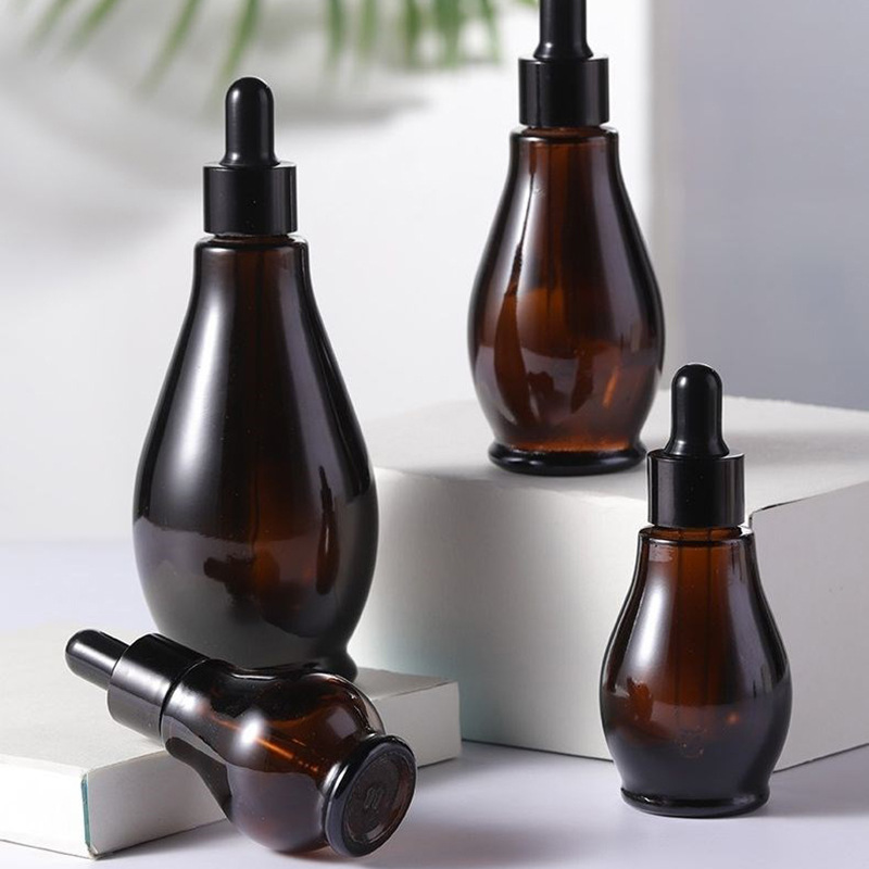 10-100ml dark brown essential oil bottle essence dropper glass bottle 
