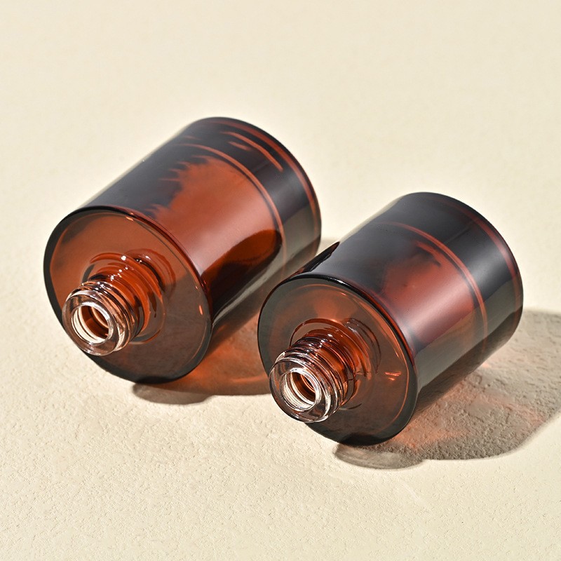 Stock 30ML 50ML reddish brown thick bottom dropper bottle essential oil essence dew separate bottle glass bottle
