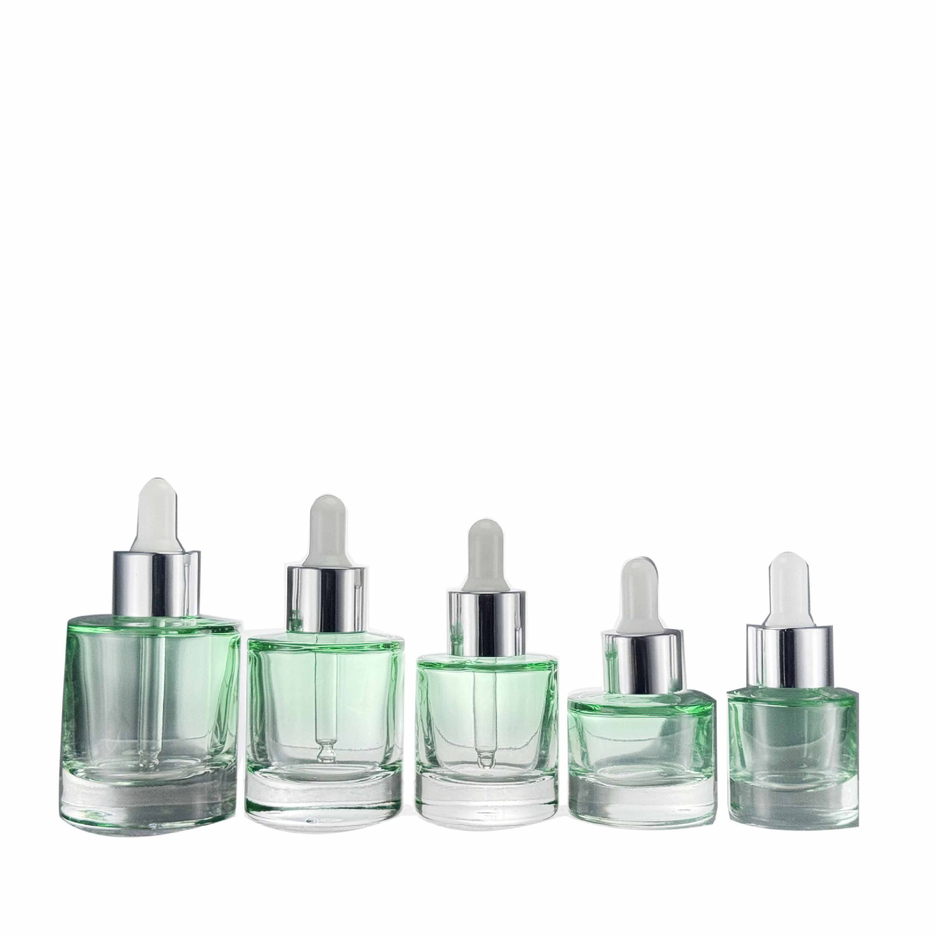 15-50ml thick bottom glass dropper bottle flat shoulder essential oil bottle packaging