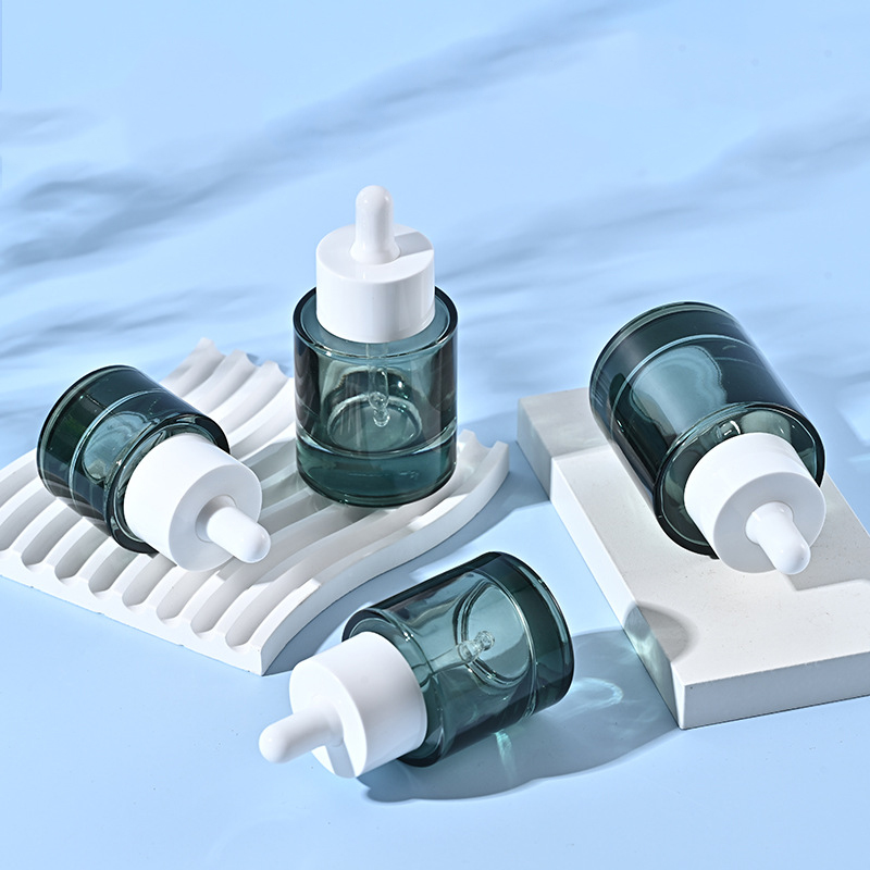 Dark green 15-50ml thick bottom glass dropper essential oil bottle