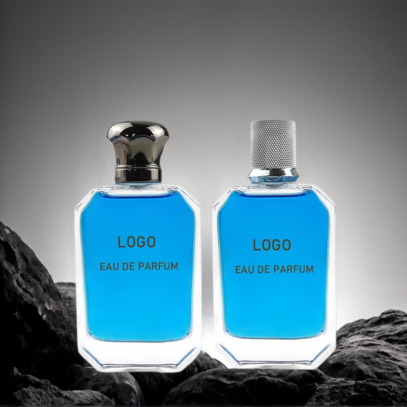 100ml fashionable transparent glass thick bottom square perfume packaging bottle