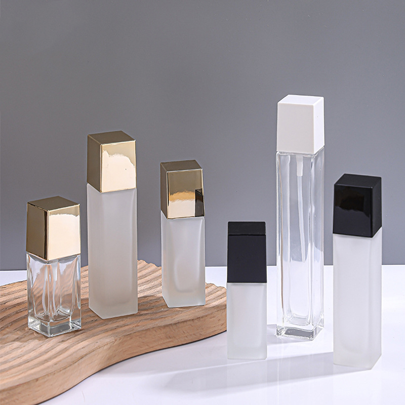 Women's square packaging 100ml Glass Bottle Spray Perfume Bottle