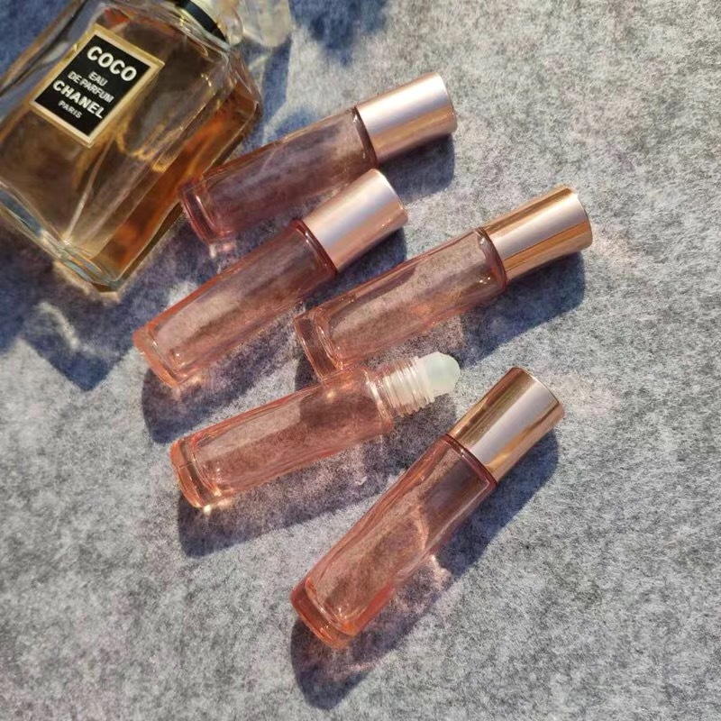 High-end portable 10ml glass essential oil bottle massage ball empty bottle 