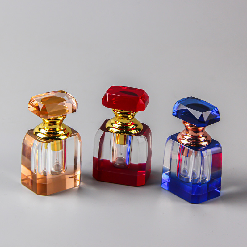 High end crystal perfume bottle cosmetic packaging essential oil bottle 