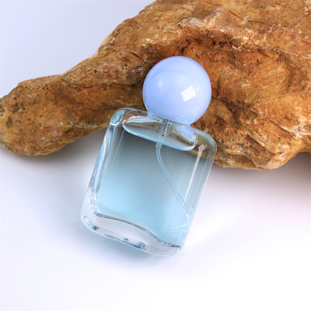 In stock 30ml square perfume transparent glass bottle 