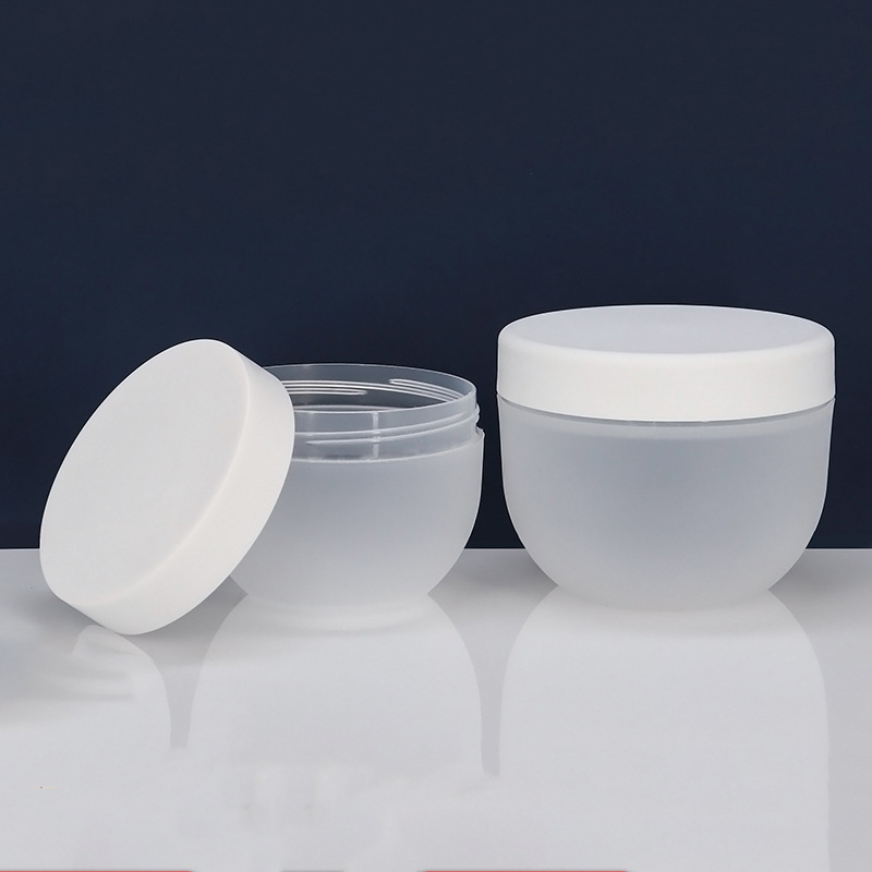 Round bowl shaped frosted  500g hair mask container PP facial mask cream jar