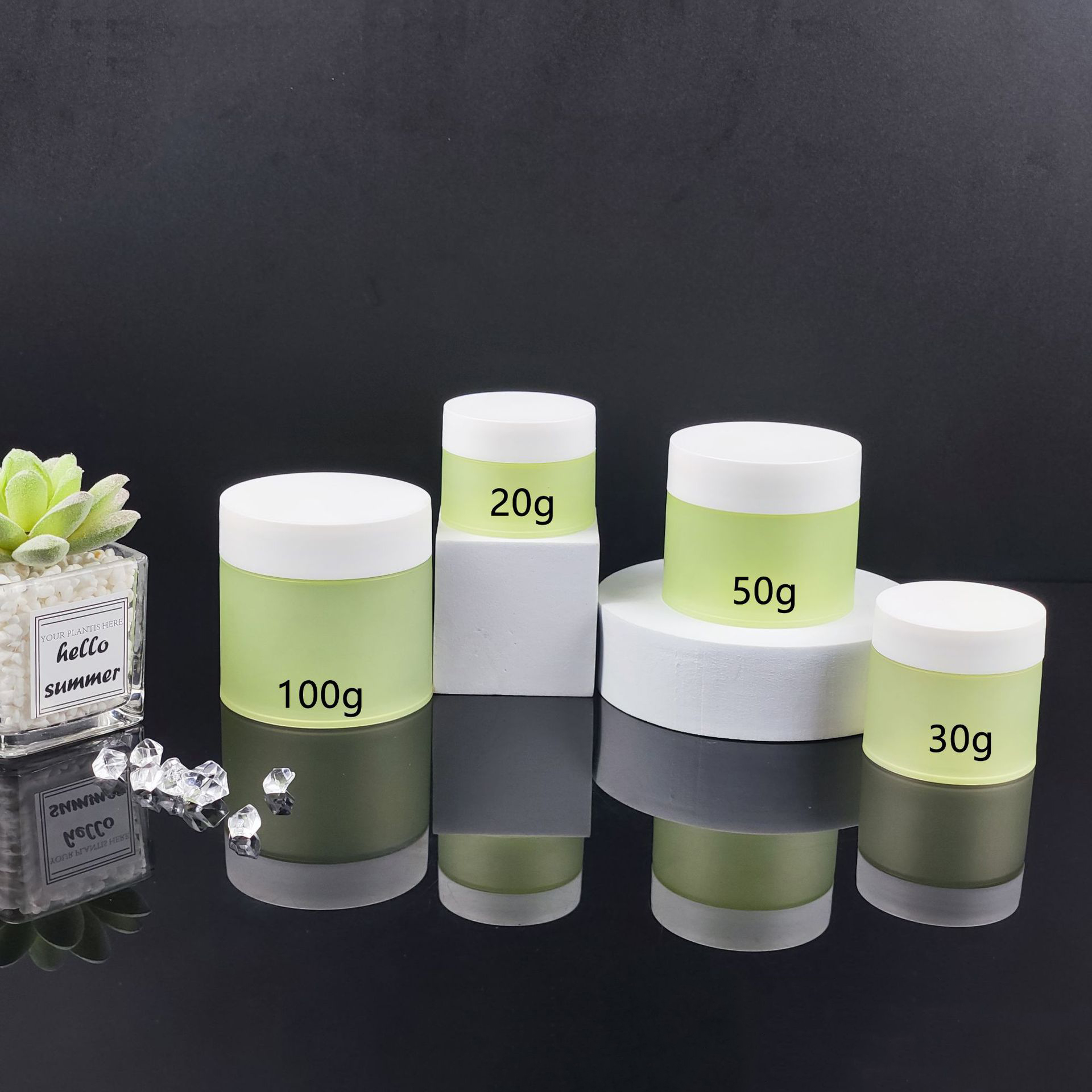 20g 30g 50g 100g PP plastic eye cream jar foundation make-up box cosmetics packaging jar