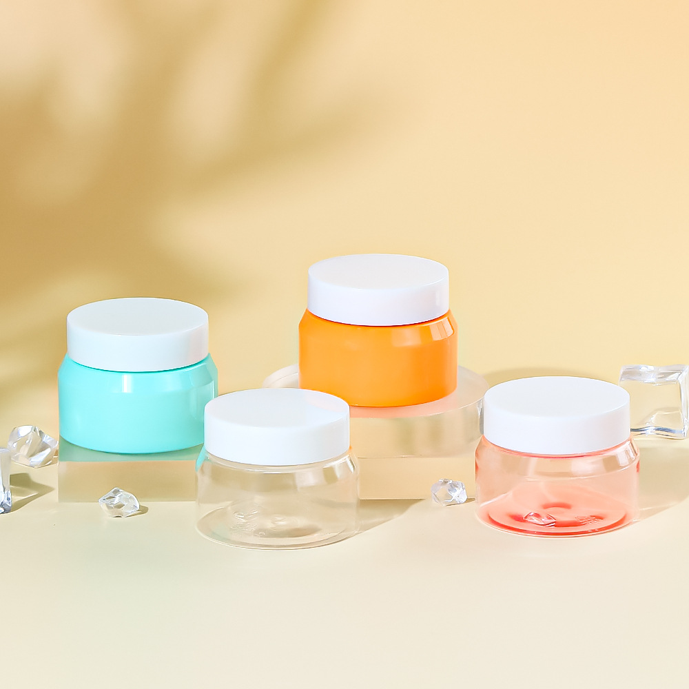 Plastic transparent round packaging 50/120/150g/200g face cream jar
